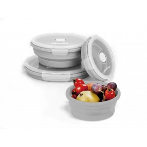 TUPPER PLEGABLE 750ML GRIS CON TAPA QUTTIN