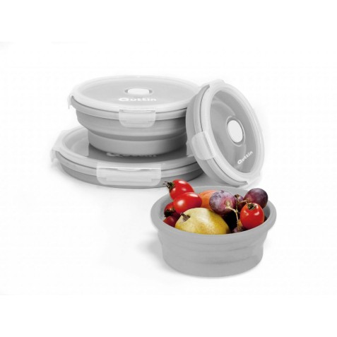 TUPPER PLEGABLE 750ML GRIS CON TAPA...