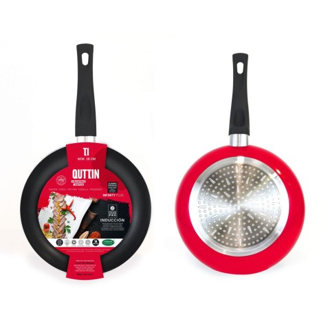 SARTEN WOK 28CM ROJA SOFT QUTTIN