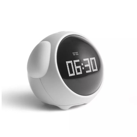 RELOJ DESPERTADOR EMOJI CLOCK BLANCO