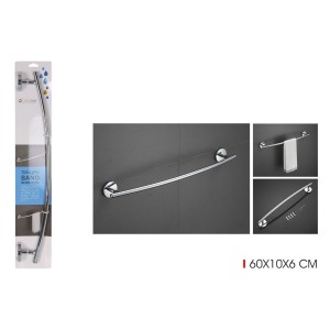 TOALLERO BAÑO SILVER METAL CONFORTIME 60X10X6CM