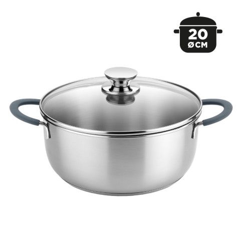 CACEROLA CON TAPA DE CRISTAL 20CM 2.5...