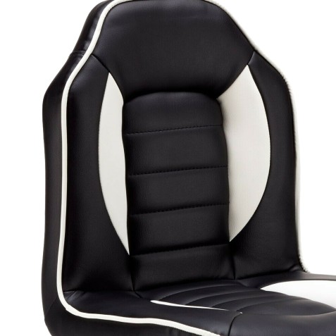TABURETE GAMING RACING NEGRO/BLANCO...