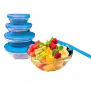 PACK 5 BOLES DE CRISTAL CON TAPA AZUL...