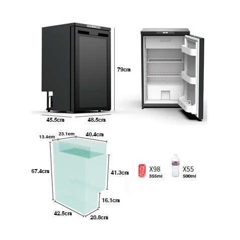NEVERA FIJA CON COMPRESOR 12V 83...