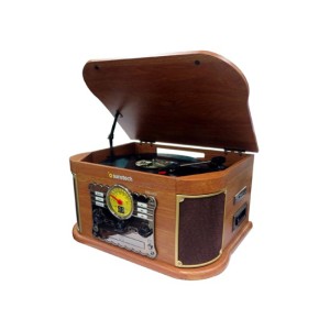 TOCADISCOS DE MADERA RETRO | CD | FM...