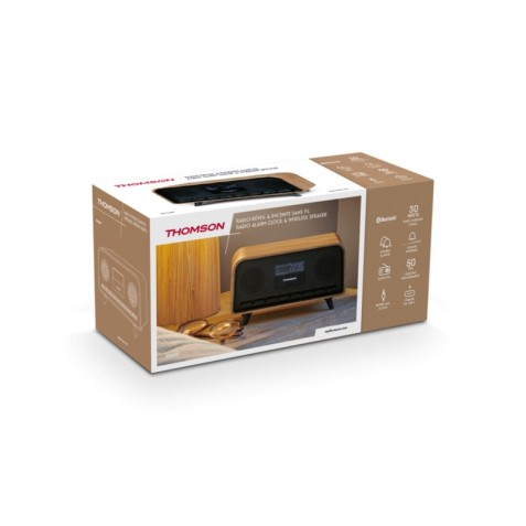 ALTAVOZ RETRO CON DESPERTADOR 30W...