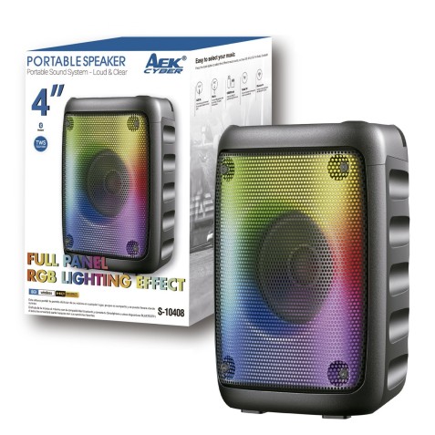ALTAVOZ BLUETOOTH 4" RGB | TWS | SD |...