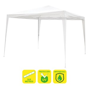 CARPA ACERO RAFIA 3X3 METROS BLANCA...