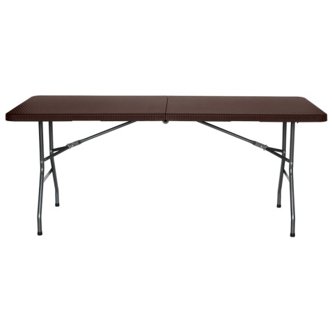 MESA DE RESINA PLEGABLE EFECTO RATÁN...