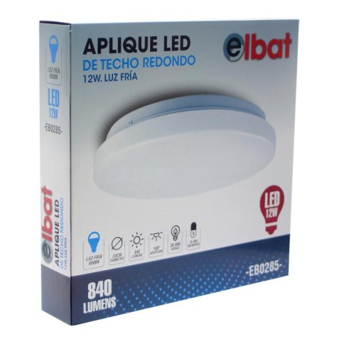 APLIQUE LED TECHO REDONDO 12W LUZ...