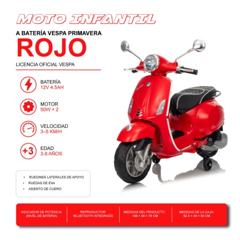 MOTO INFANTIL A BATERIA VESPA...