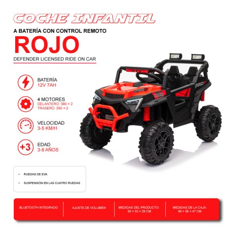 COCHE INFANTIL A BATERIA CON CONTROL...