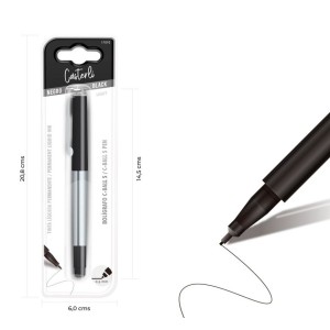 BOLÍGRAFO C-BALL 5 TINTA LÍQUIDA PERMANENTE 0.5MM NEGRO CASTERLI
