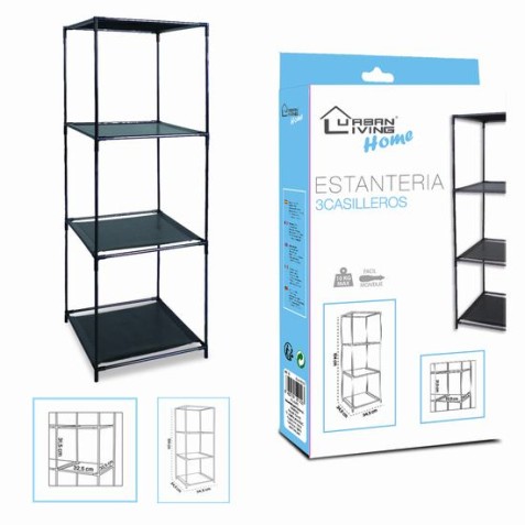 ESTANTERIA NEGRA CUBOS 34.5X34.5...