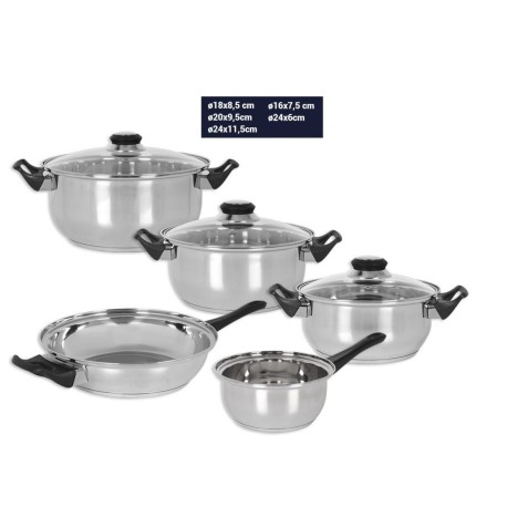 BATERIA DE COCINA ACERO GENESE 8...