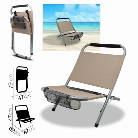 SILLA DE PLAYA TOPO 62X47XH47CM