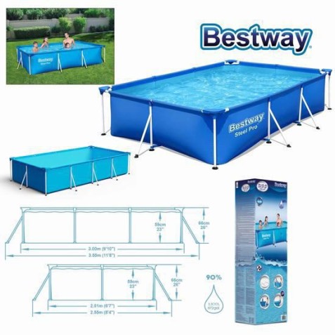 PISCINA RECTANGULAR STEEL PRO...