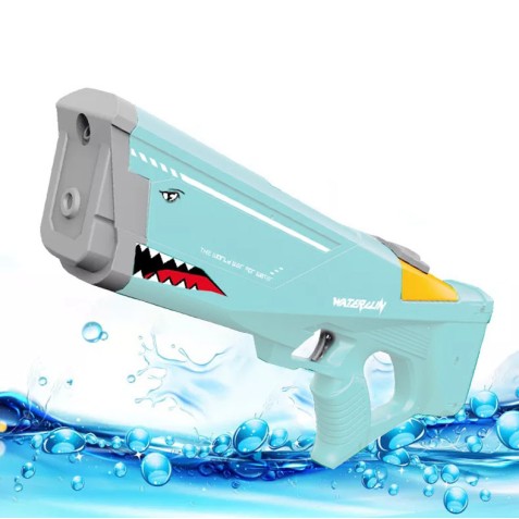PISTOLA DE AGUA ELECTRICA SHARK AZUL