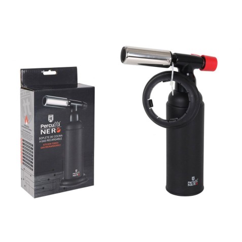 SOPLETE GAS RECARGABLE NEGRO PERCUTTI
