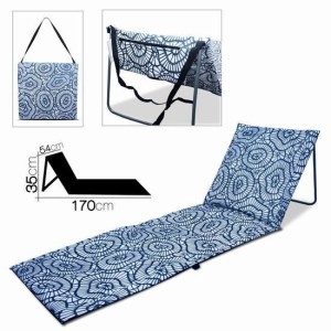 COLCHONETA ABATIBLE ONDAS AZUL 170X54X35CM
