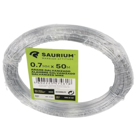 ALAMBRE GALVANIZADO 0.7 X 50M SAURIUM
