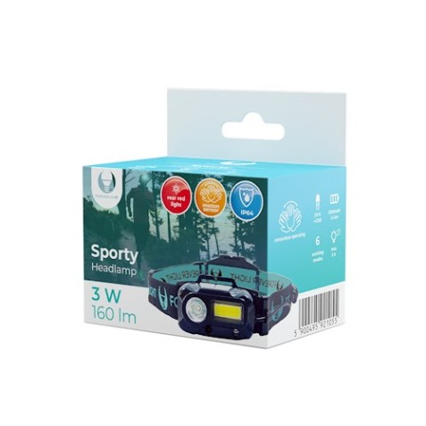 LINTERNA FRONTAL SPORT LED 3+3W...