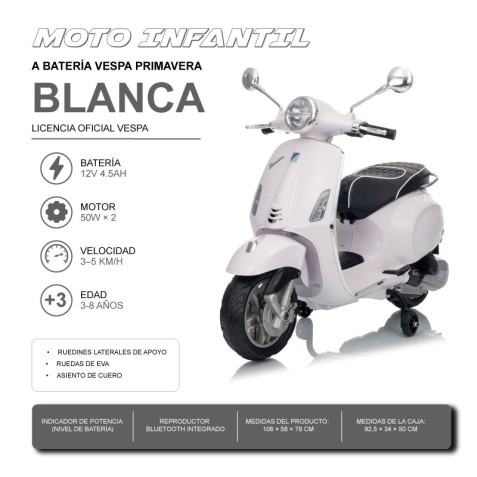 MOTO INFANTIL A BATERIA VESPA...