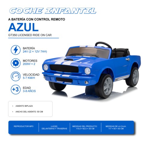 COCHE INFANTIL A BATERIA CON CONTROL...