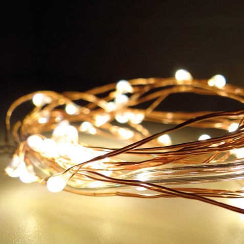GUIRNALDA A PILAS FIJA 40 LEDS CABLE...