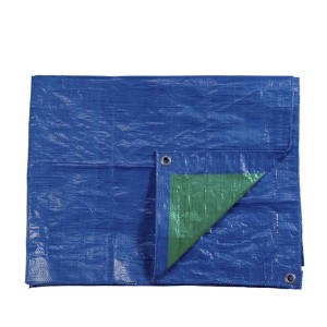 TOLDO 5X8MTS DOBLE CARA AZUL/VERDE OJETES DE METAL DENSIDAD 90GRS/M2