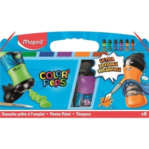 SET 6 TEMPERAS TEXTURA UNTUOSA LAVABLE BOTELLAS 75ML