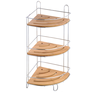 ESTANTERIA ESQUINA BAÑO BAMBU 19.5X19.5CM HBS