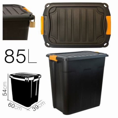 CAJA DE ALMACENAJE 60X39X54CM NEGRA...