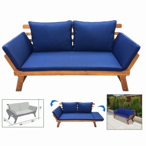 SOFA CAMA MADERA + COJINES