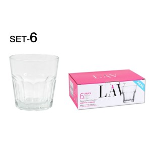 SET 6 VASOS VINO 200CC ARAS