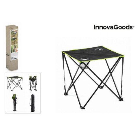 MESA DE CAMPING PLEGABLE TEXTIL CON...