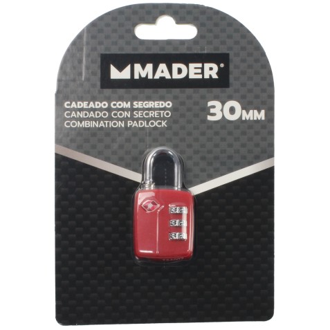 CANDADO 30MM. CON COMBINACION MADER