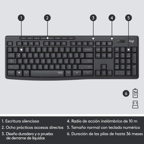KIT TECLADO Y RATON WIRELESS SILENT...