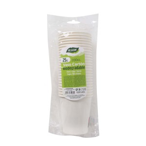 SET 25 VASO BLANCO CARTON 200CC ALGON