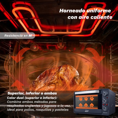HORNO ELECTRICO CONVECCION 38 LITROS...