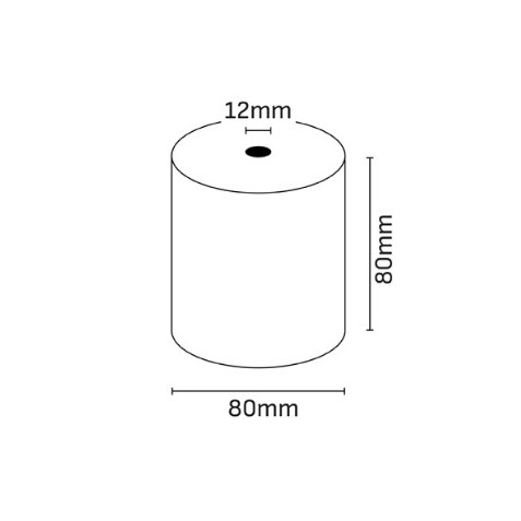 ROLLO PAPEL TÉRMICO 80X80X12MM OQONOS