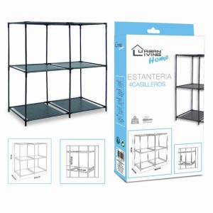 REACONDICIONADA ESTANTERIA NEGRA CUBOS 68.5X34.5 URBAN LIVING