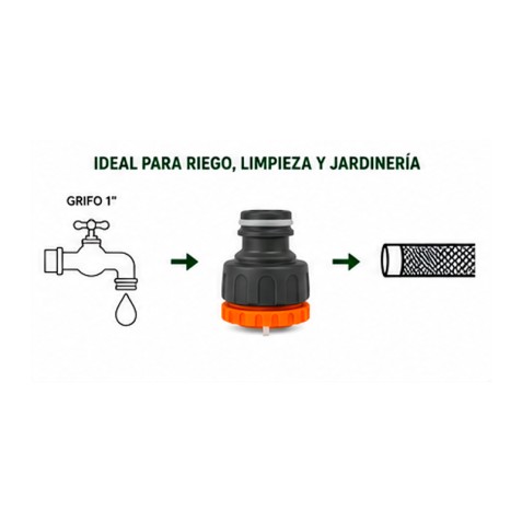 NIPLE DE ALTO CAUDAL PARA MANGUERA 1"...
