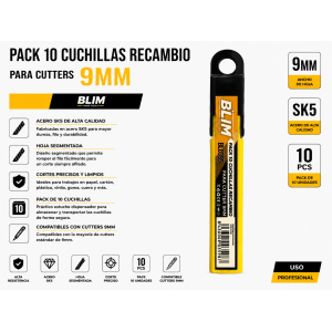 PACK 10 CUCHILLAS RECAMBIO PARA...