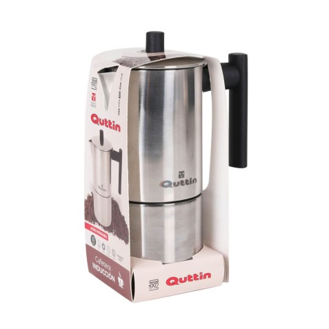 CAFETERA INDUCCIÓN 6 TAZAS INOX QUTTIN