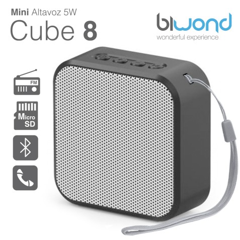 MINI ALTAVOZ BLUETOOTH 5W CUBE 8...