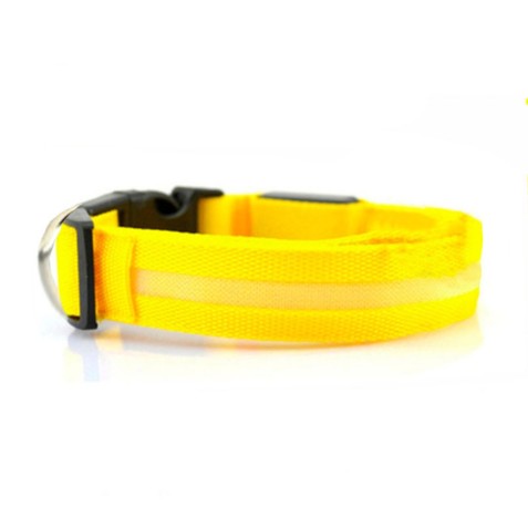 COLLAR MASCOTAS LED AMARILLO TALLA M...