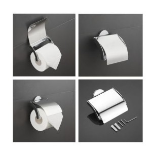 PORTARROLLOS WC SILVER METAL CONFORTIME