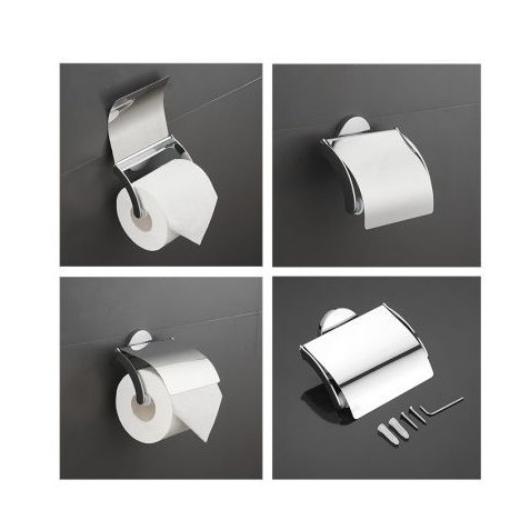 PORTARROLLOS WC SILVER METAL CONFORTIME